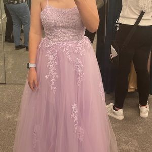 lilac prom dress